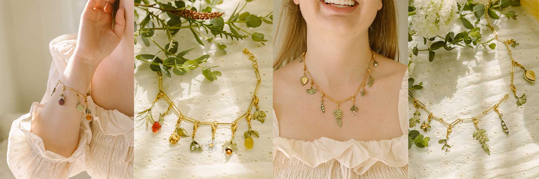 Blätter und Blumen Charms