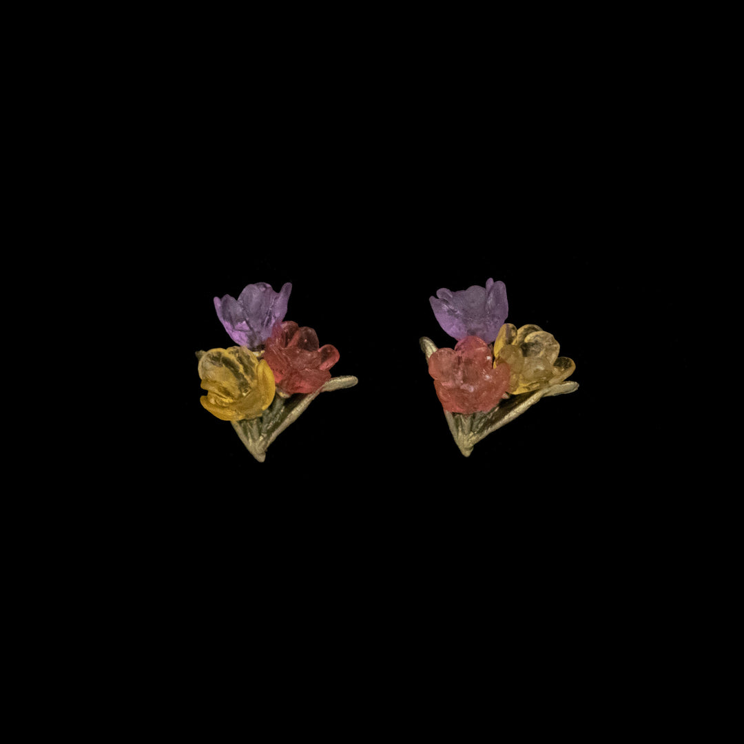 Tulpen Ohrstecker - Blumenstrauss