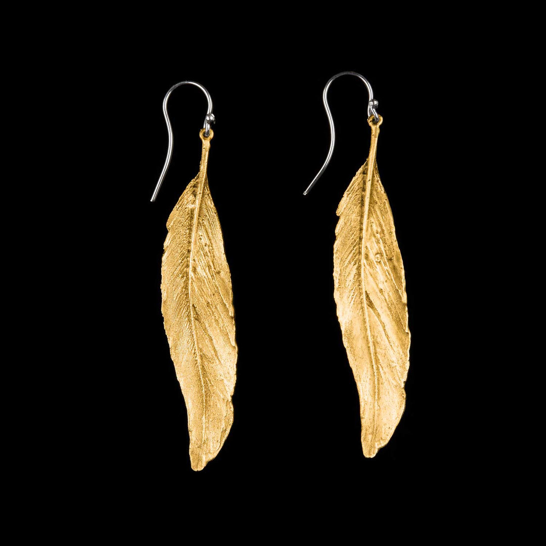 Feder - Ohrhänger Gold (lang)