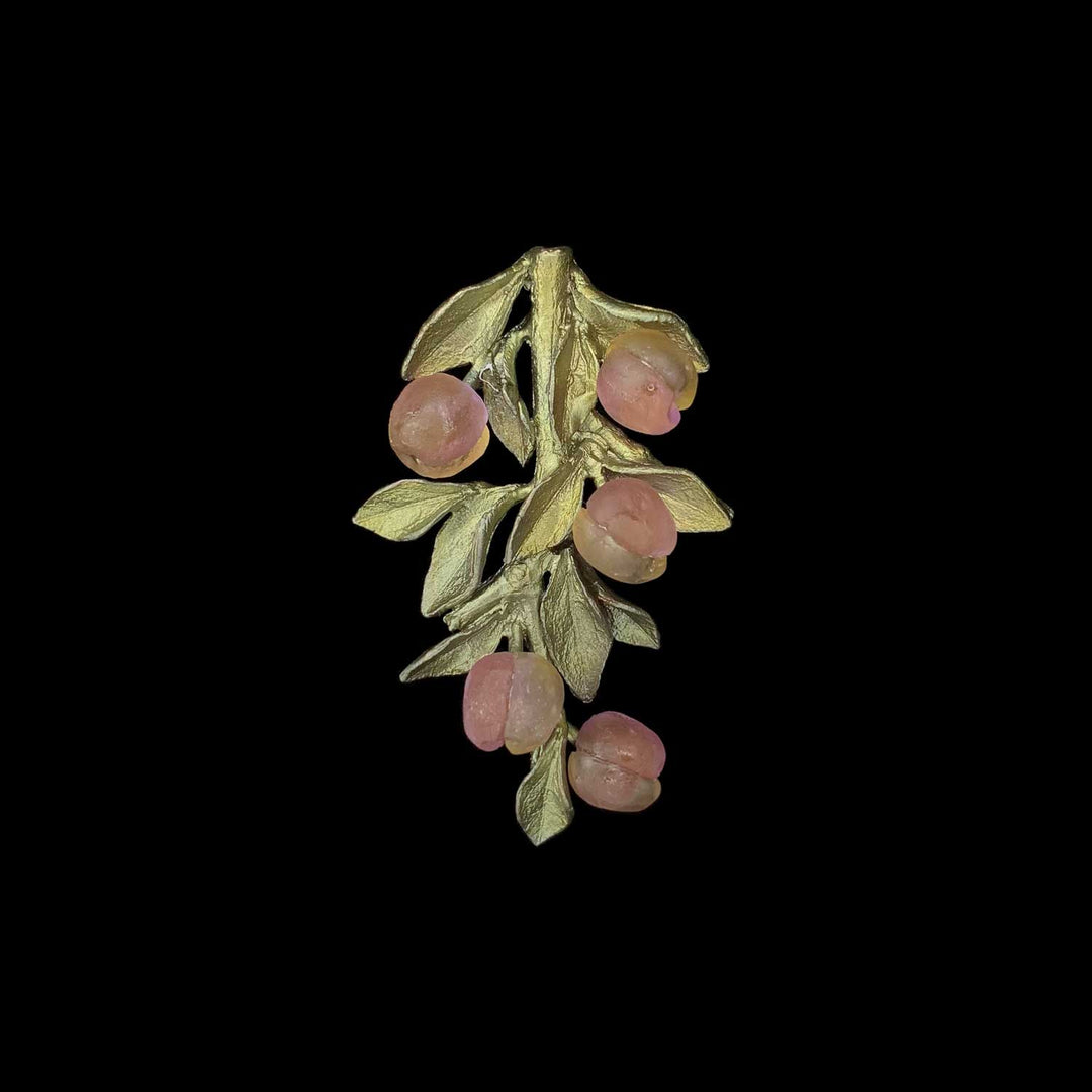 Pfirsich Brosche