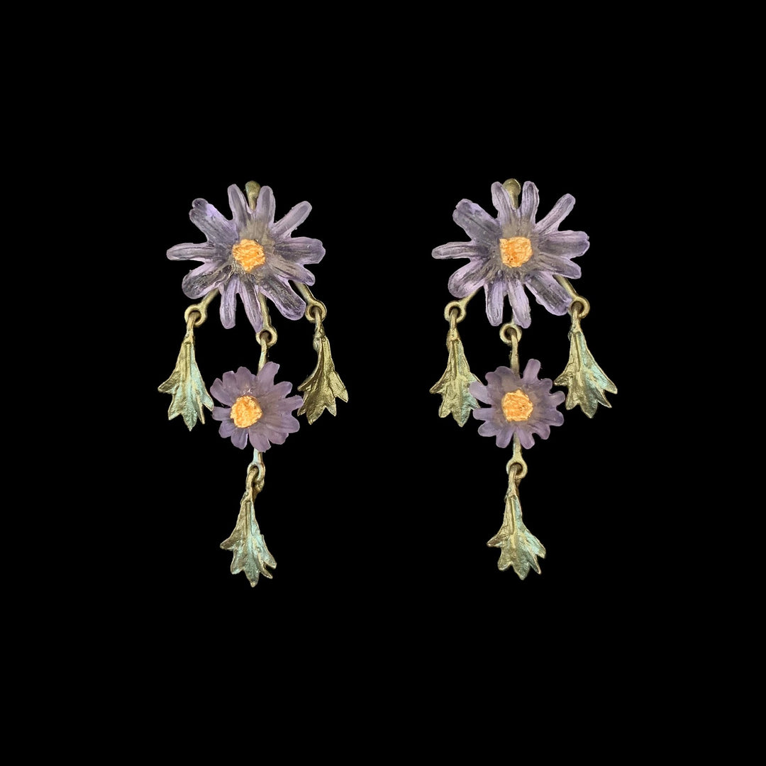 Aster - Ohrstecker mit Blättern