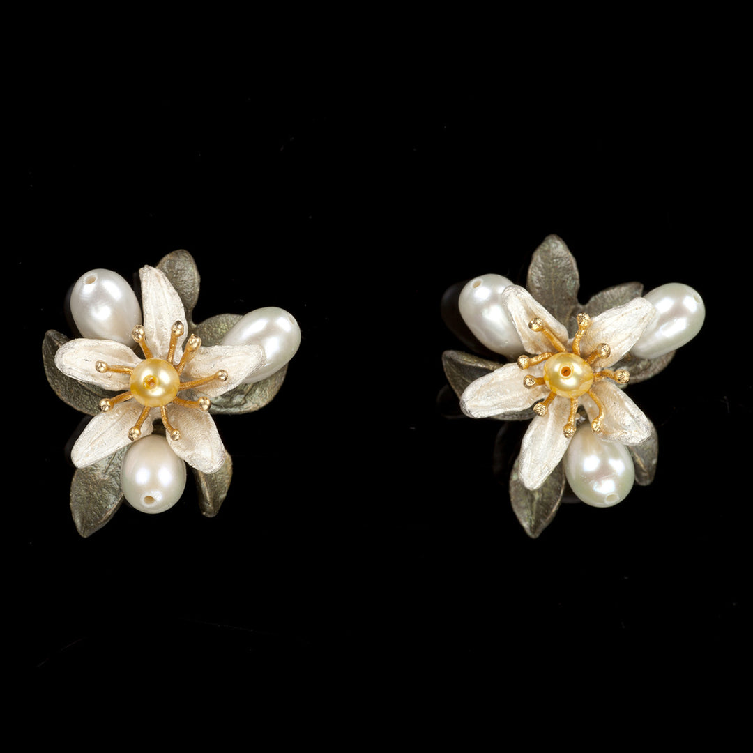 Orangenblüte Ohrclips