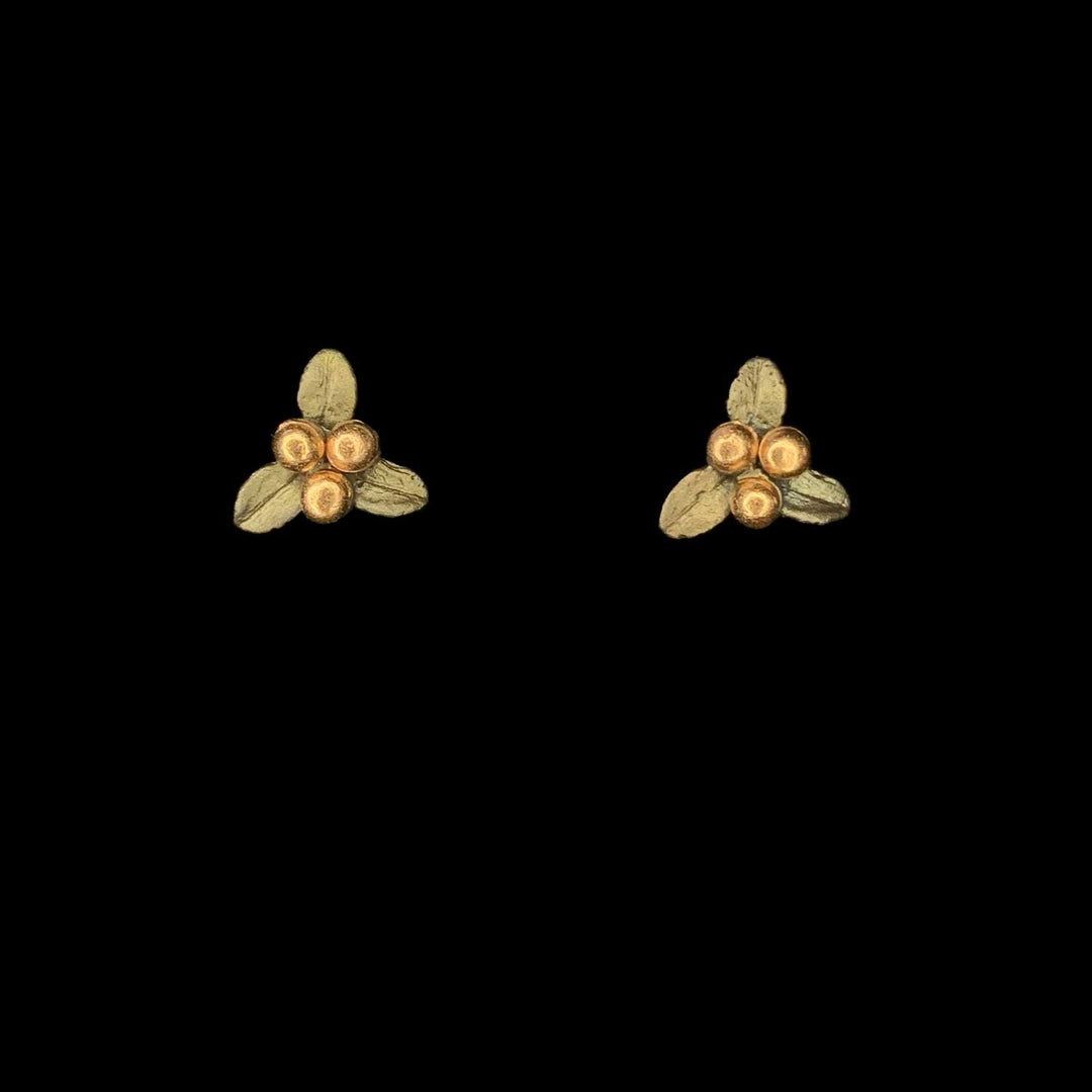 Goldene Myrte Ohrstecker - Zierlich