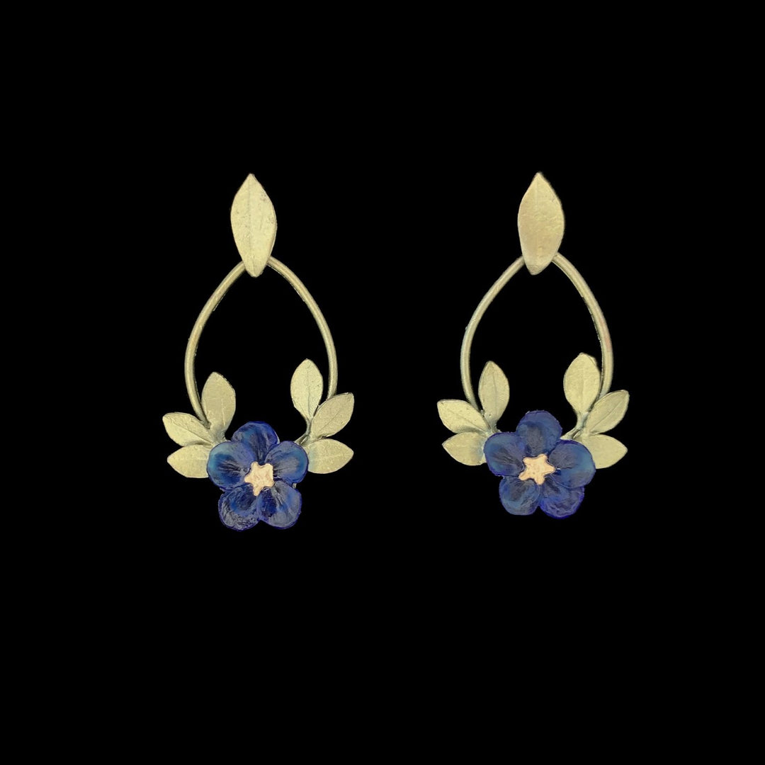 Frühlings Gedenkemein - Ohrstecker Oval