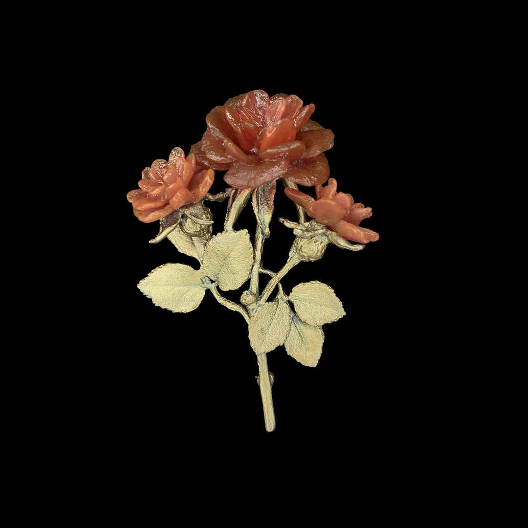 Rote Rose Brosche - Statement