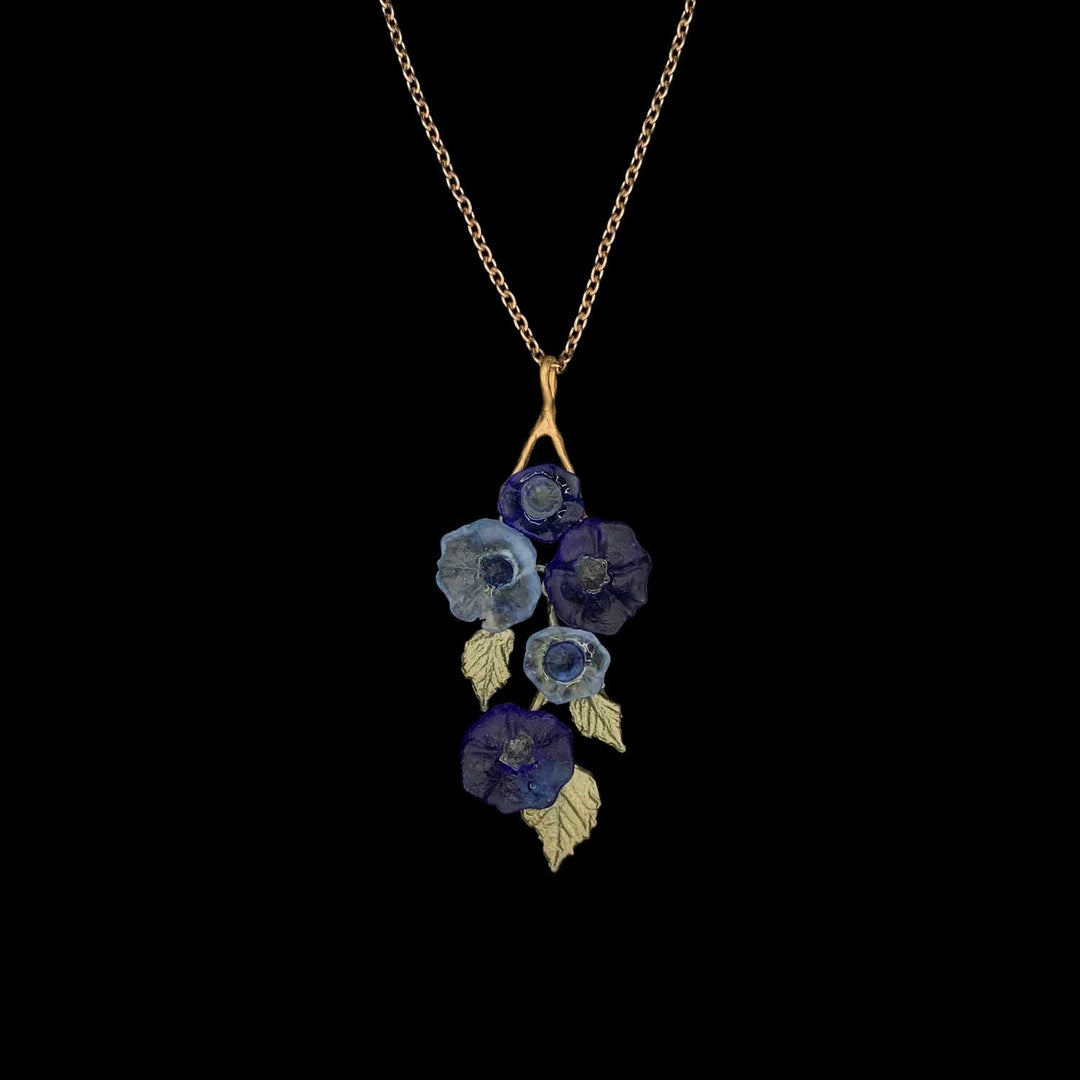 Blaue Prunkwinde Kette mit Anhänger