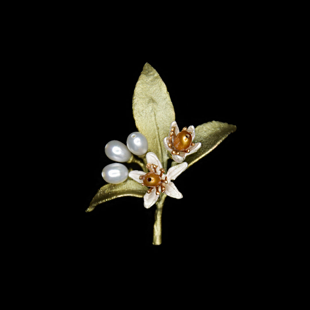 Orangenblüte - Anstecknadel