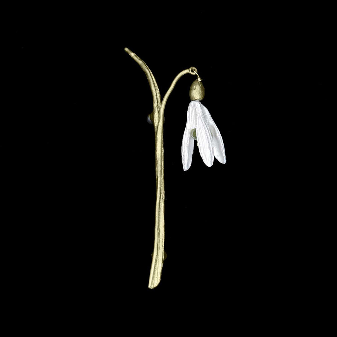 Schneeglöckchen - Brosche Einzelblüte