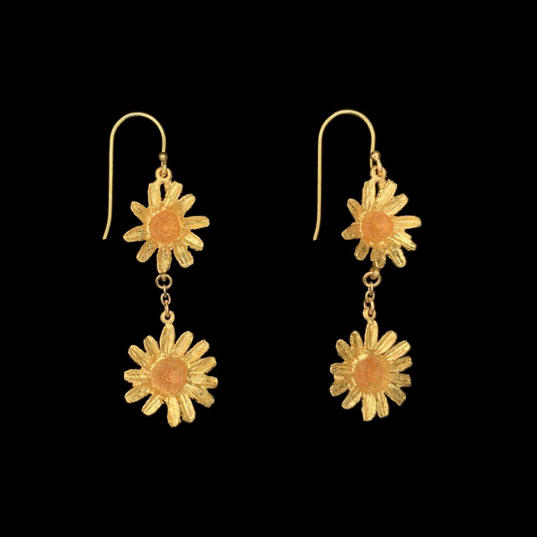 Gelber Sterntaler Ohrhänger - 2-Blumen