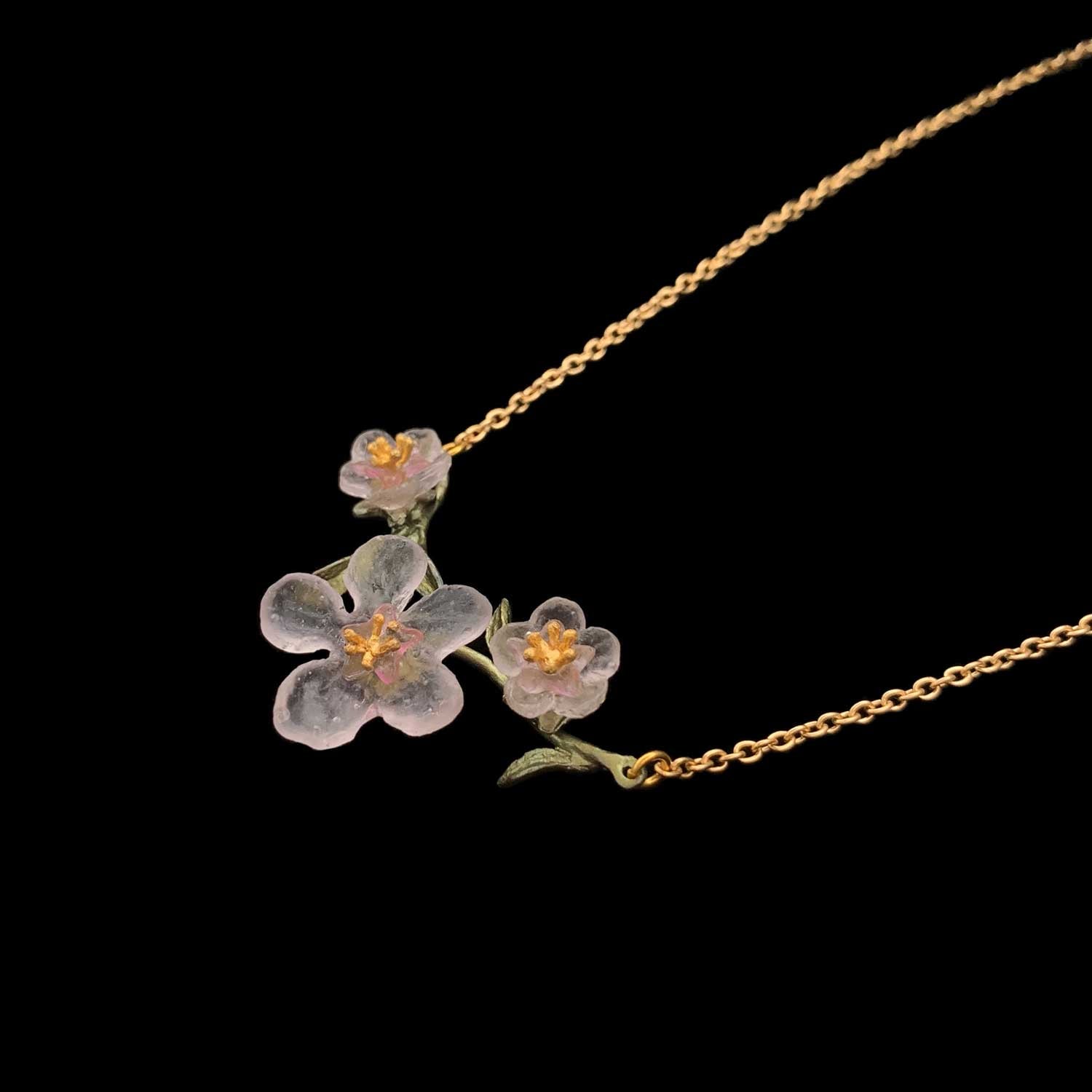 Pfirsichblüte Kette mit Anhänger - Blüte