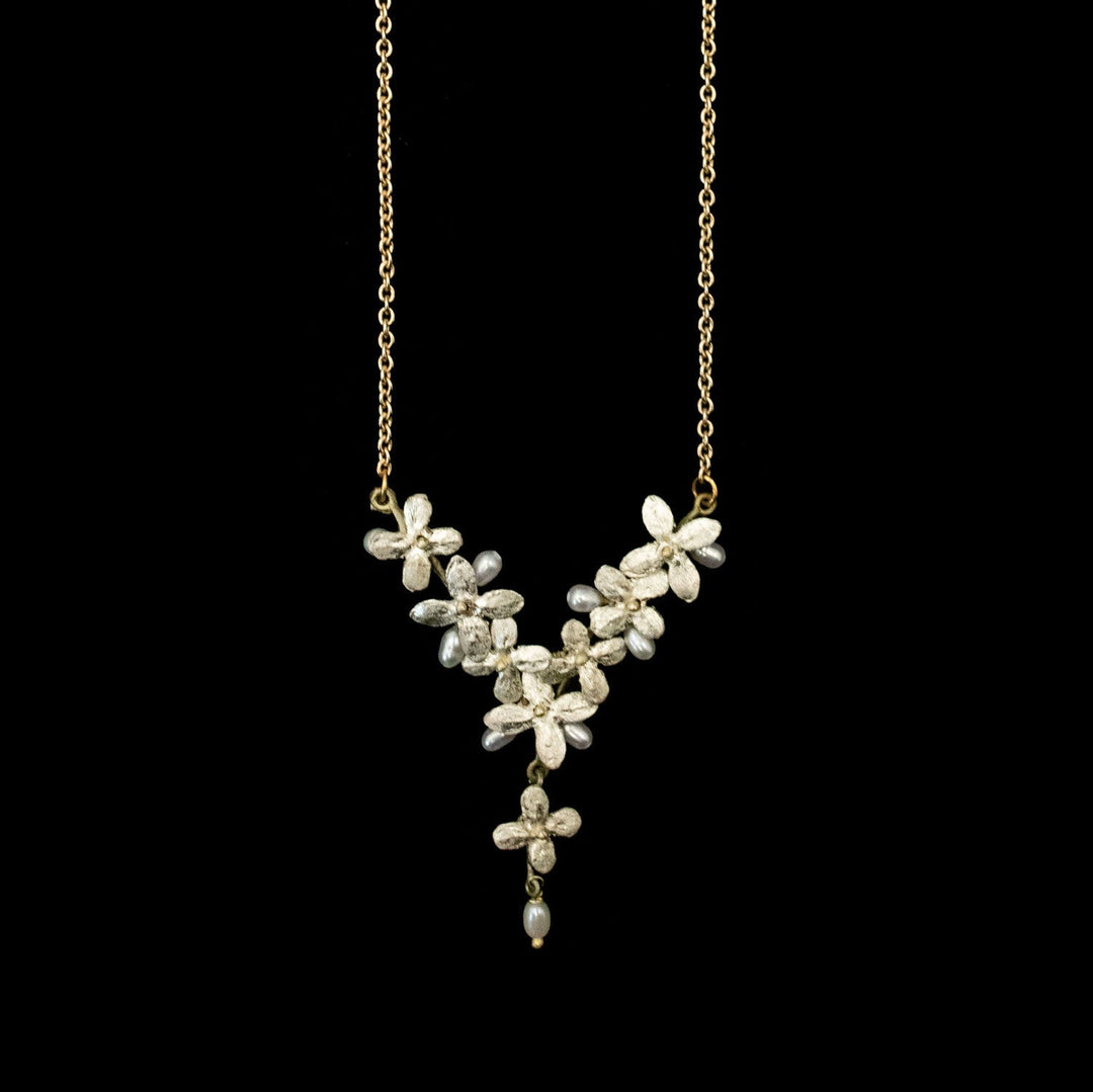 Weiße Hortensie – Zierliches Collier