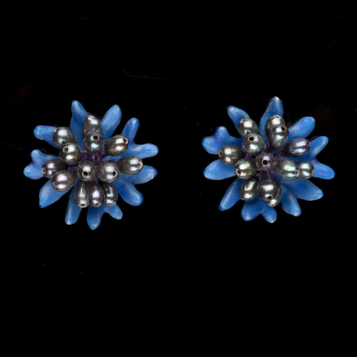 Blaue Kornblume - Ohrstecker