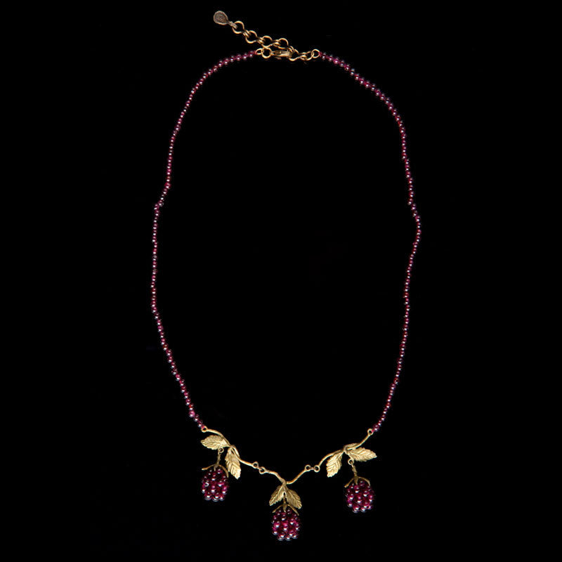 Himbeere Collier - Perlen