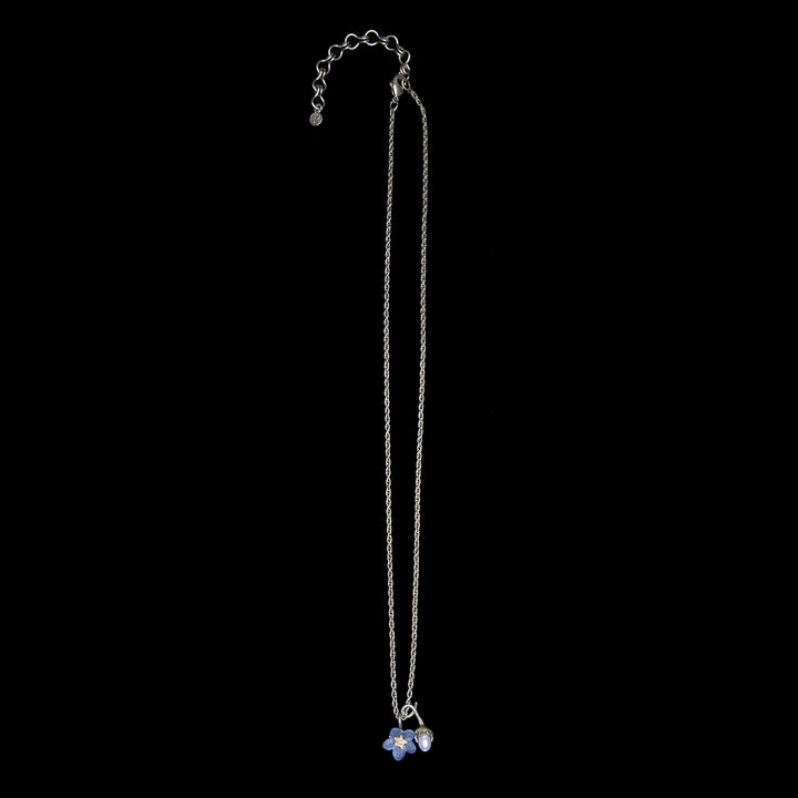 Vergissmeinnicht Kette mit Anhänger - Blume und Perle