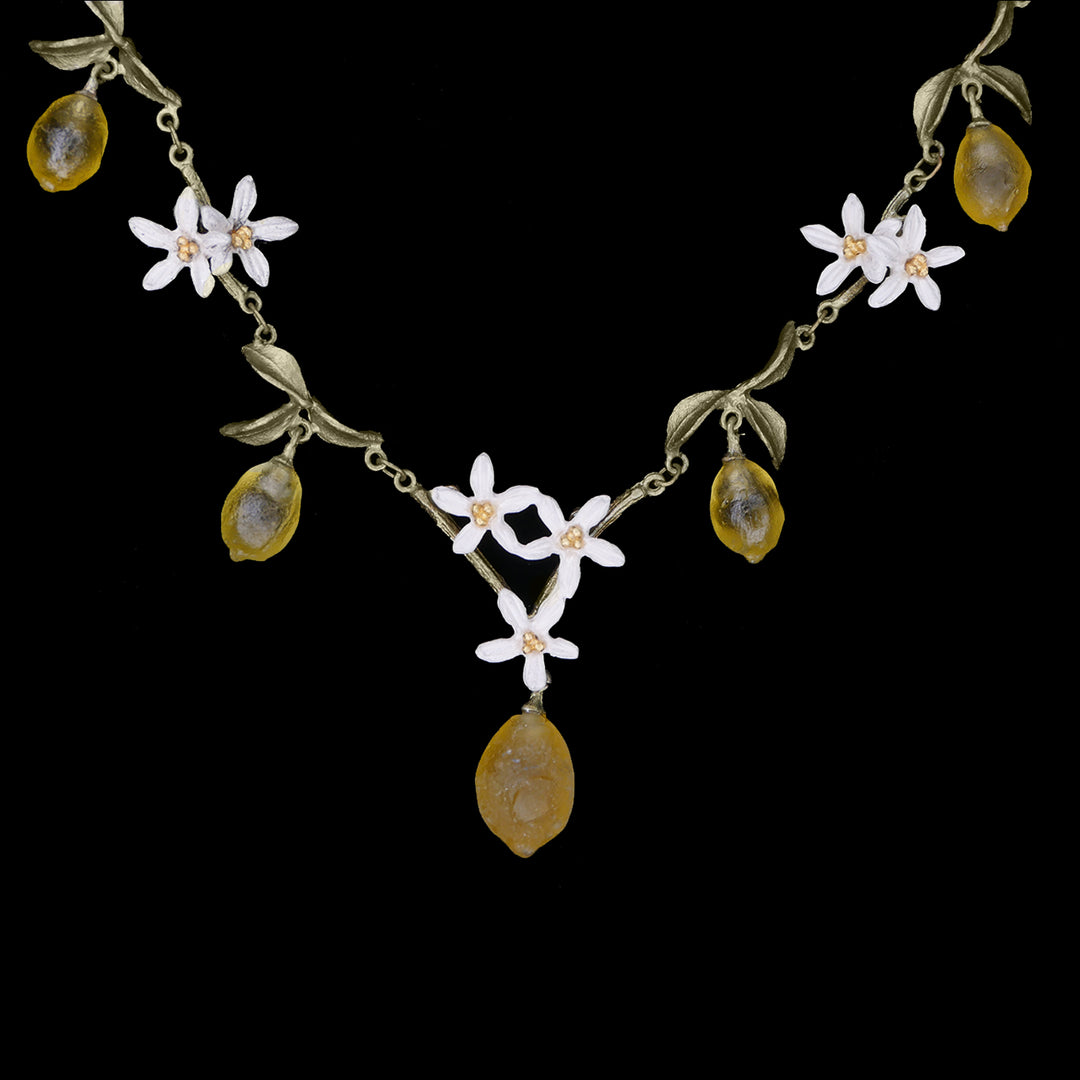 Zitrone Collier - Statement auf Perlen