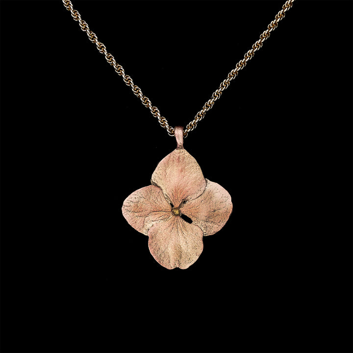 Hortensie Kette mit Anhänger - Blüte