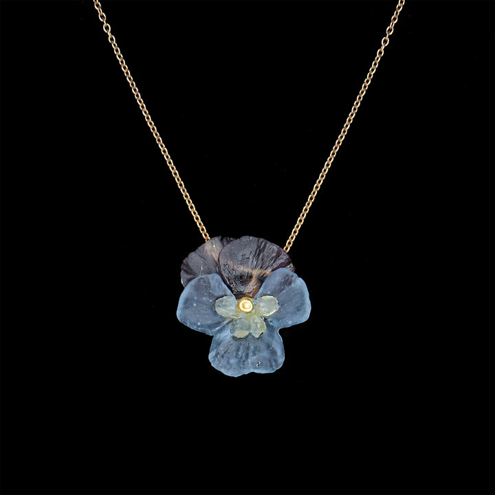 Stiefmütterchen Kette - Blumenanhänger