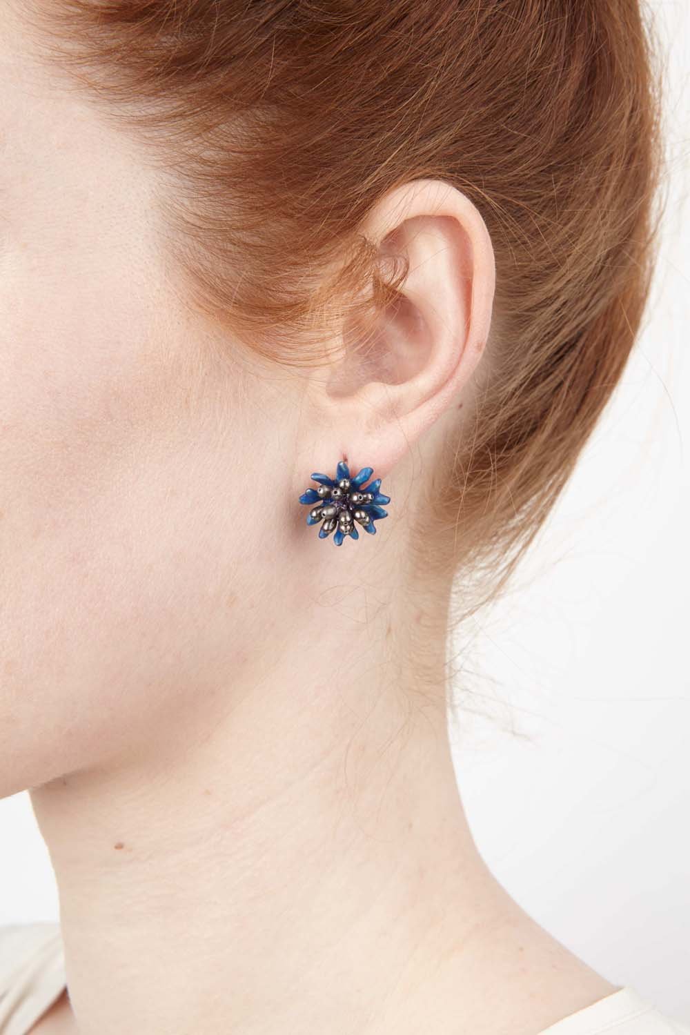 Blaue Kornblume - Ohrstecker