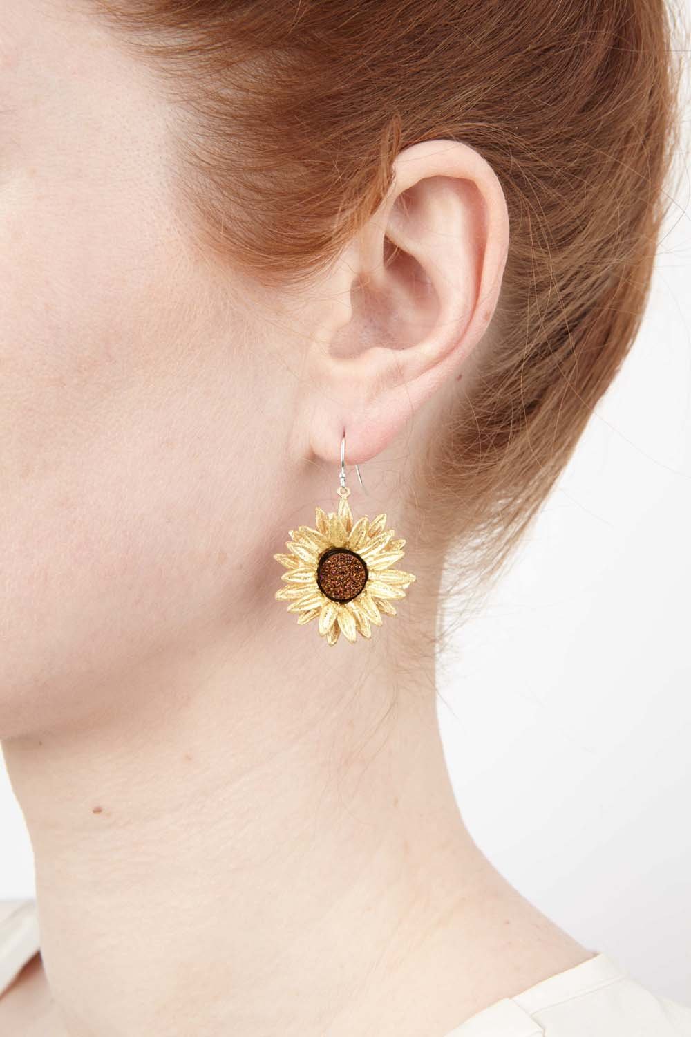 Sonnenblumen Ohrringe - Groß