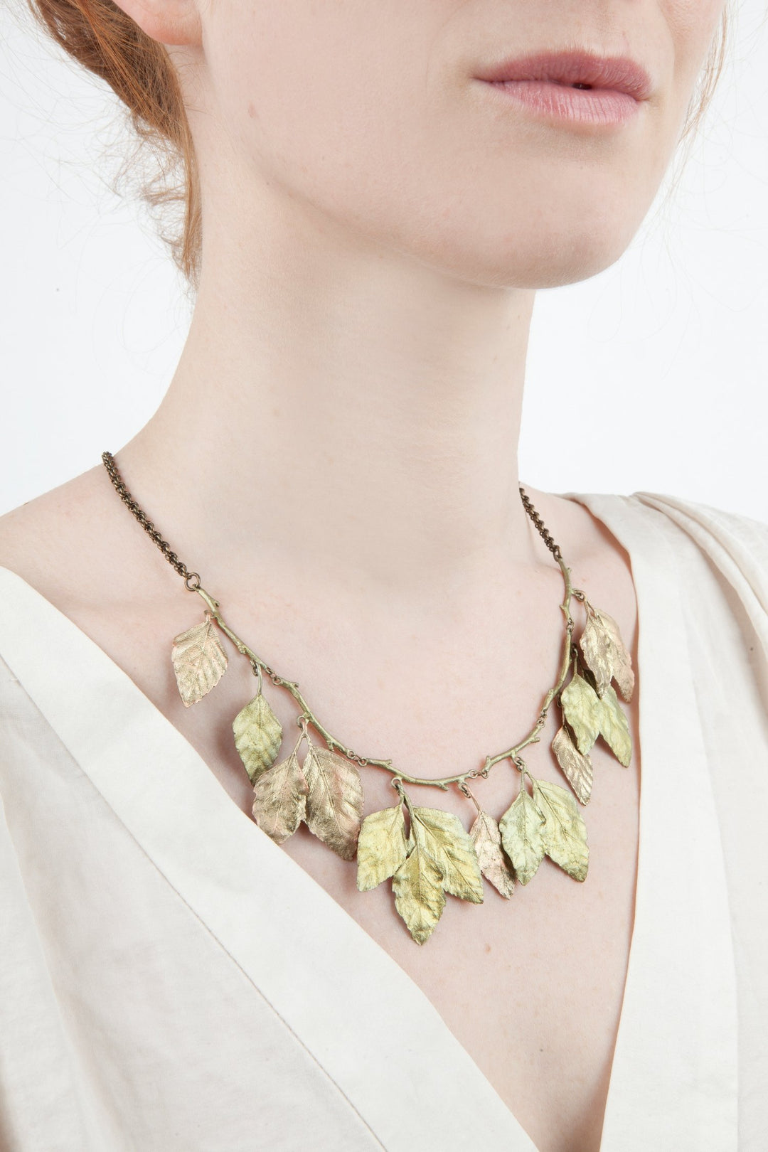 Herbstliche Birke - Kette mit Anhänger Statement