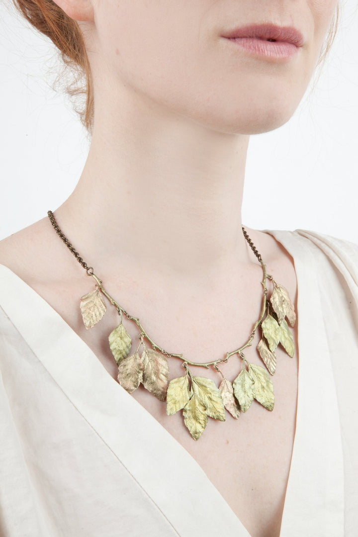 Herbstliche Birke - Kette mit Anhänger Statement